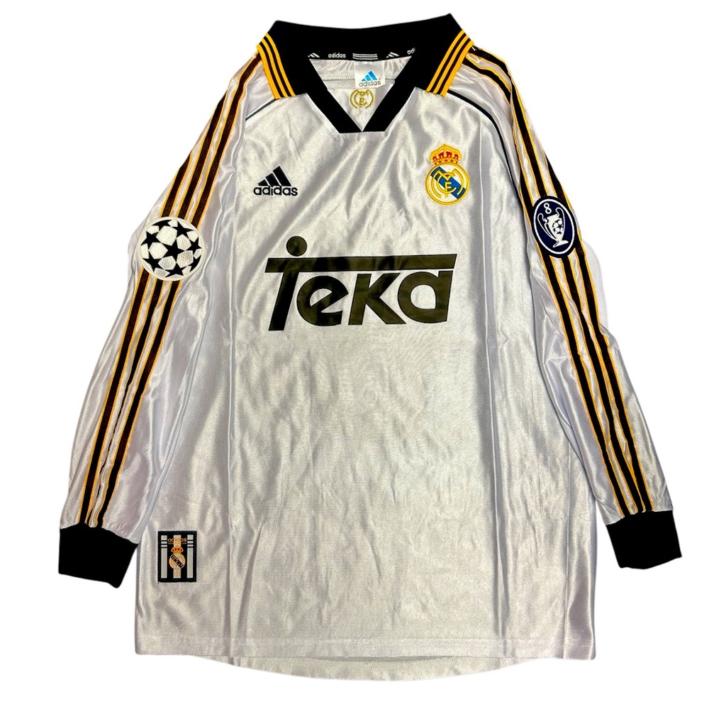 1999/00 Real Madrid retro home kit. Roberto Carlos soccer football jersey. NWT